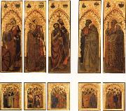 GIOVANNI DA MILANO The Ognissanti Polyptych:SS.Catherine and Lucy,Stephen and Laurence,john the Baptist and Luke,Peter and Benedict,james the Greater and Gregory USA oil painting artist